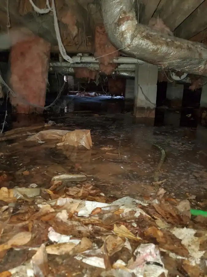 Crawl space flood assessment for Commercial Water Damage Restoration in Pequannock